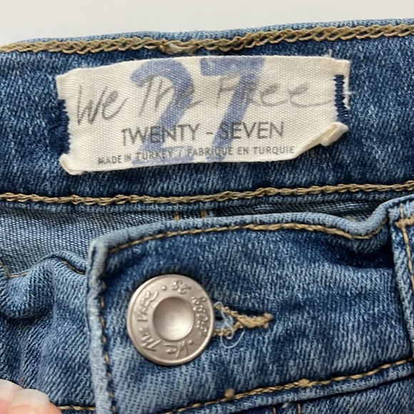 We The Free Busted Knee Skinny Denim Distressed High Waist Jeans Size 27 - Picture 9 of 10